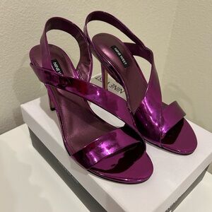 Nine West Purple Metallic Heels
